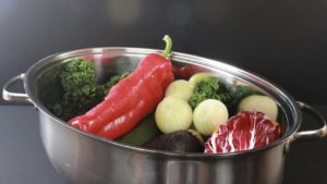 鍋に入った野菜